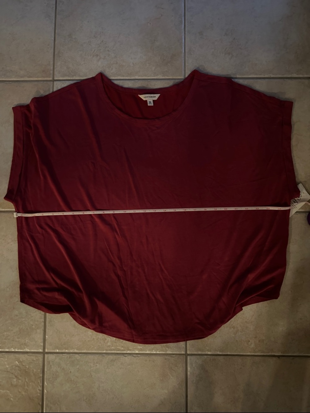 Lucky Brand Raspberry Short Sleeve Crop Top - Picture 3 of 6